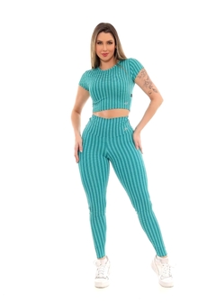 Conjunto Feminino Fitness Calça E Cropped - loja online