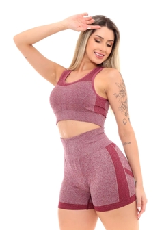 Conjunto Feminino Fitness Marsala