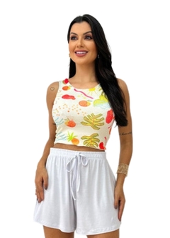 Cropped Patroa Veraneio Tropical - comprar online