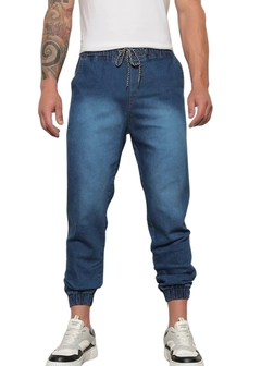 Imagem do Calça Jogger Jeans Elástico Masculino