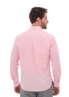 Camisa Social Masculina Slim Rosa na internet