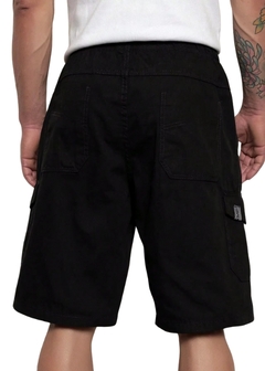 Bermuda Cargo Masculina Sarja Preta - comprar online