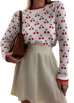 Blusa Cereja Feminina Manga Longa - Reale Moda Mix - Sua moda, seu estilo, sua escolha!