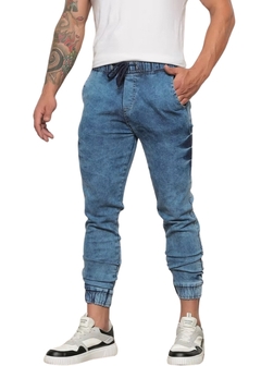 Calça Jogger Jeans Elástico Masculino na internet