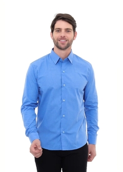 Camisa Social Masculina Premium Azul - loja online