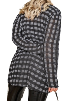 Casaco Inverno Tricot Xadrez - loja online