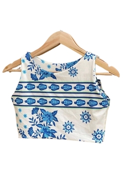 Cropped Patroa Floresta Azul - Reale Moda Mix - Sua moda, seu estilo, sua escolha!