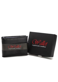 Carteira Masculina Grande Botão Couro - Reale Moda Mix - Sua moda, seu estilo, sua escolha!