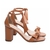 Sandália Caramelo com Laço e Salto Revestido - Melvie  - scarpin, botas, sandálias para todos os estilos!