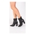 Bota Preta Cano Médio Salto Alto com Ziper - comprar online