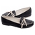 Imagem do Mocassim Napa Preto com Laço Off white Versátil