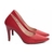 Scarpin Verona Vermelho Veniz Salto Salto Alto e Fino 