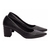 Scarpin Preto Salto Médio Confortável Elegante 