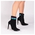 Bota Preta Bico Fino Salto 12 Cano Médio - comprar online