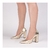 Scarpin Verona Metalizado Ouro Light Salto Grosso Sofisticado melvie