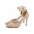 Scarpin Verona Bege Salto Alto Fivela Confortável melvie