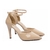 Scarpin Verona Bege Salto Alto Fivela Confortável melvie