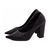 Scarpin Verona Preto Salto Grosso Alto Confortável melvie