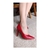 Scarpin Verona Vermelho Veniz Salto Salto Alto e Fino 