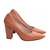 Scarpin Verona Caramelo Salto Alto Bloco Elegante melvie