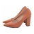 Scarpin Verona Caramelo Salto Alto Bloco Elegante melvie