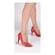 Scarpin Verona Vermelho Veniz Salto Salto Alto e Fino 