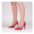 Scarpin Verona Vermelho Veniz Salto Salto Alto e Fino 