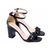 Sandália Napa Preto Com Tiras Trançadas - Melvie  - scarpin, botas, sandálias para todos os estilos!