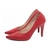 Scarpin Verona Vermelho Veniz Salto Salto Alto e Fino 