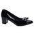 Sapato Scarpin Verniz Preto Salto Bloco Baixo