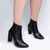 Imagem do Bota Croco Preto Bico Fino com Salto Médio