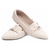 Sapatilha Off White Bico Fino com Detalhe em Nó
