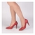 Scarpin Verona Vermelho Veniz Salto Salto Alto e Fino 