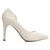 Scarpin Off White Croco Salto Alto Class Elegance - loja online