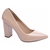 Scarpin Rosa Salto Bloco Alto Confort Class Elegance