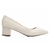 Scarpin Off White Salto Bloco Baixo Confort Class Elegance - loja online