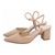 Scarpin Verona Bege Salto Bloco Confortável 6cm