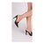Scarpin Mule Preto Salto Alto com Fivela Dourada
