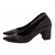 Scarpin Preto Salto Médio Confortável Elegante 