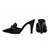 Imagem do Scarpin Mule Preto Salto Alto com Fivela Dourada
