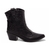 Bota Preta Texana Bordada Country Cano Baixo