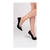 Scarpin Verona Nobuck Preto Salto Alto Laço e Strass confortável melvie