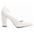Scarpin Off White Salto Bloco Alto Confort Class Elegance - loja online