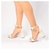 Sandália Off White com Laço e Salto Revestido