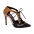Scarpin Salto Alto com Amarração Caramelo e Preto - comprar online