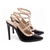 Scarpin Preto e Bege Apliques Dourados Salto Alto - Melvie  - scarpin, botas, sandálias para todos os estilos!