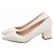 Scarpin Off White Salto Bloco Baixo Confort Class Elegance na internet