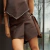 Falda Cuero [Robina] Chocolate - comprar online