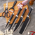 Kit 4 Facas Profissionais Antiaderente Inox - Ideal para churrasco e cozinha (incluso tesoura e descascador)