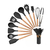 Jogo de Cozinha - Kit com 12 Peças de Silicone, Utensílios com cabo de mandeira e Copo Suporte - Dobbe